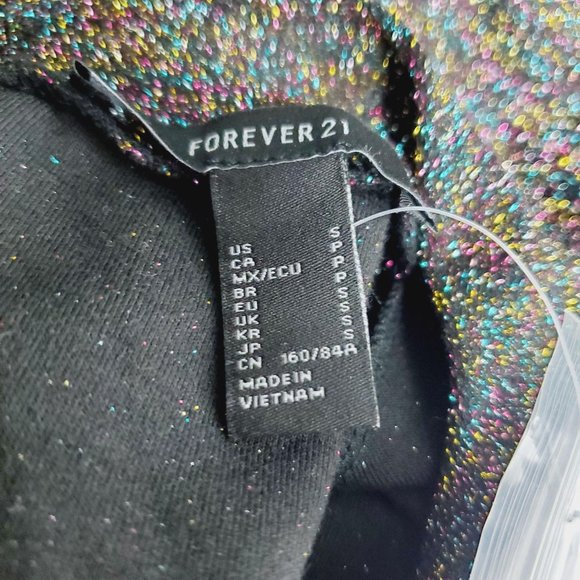 Forever 21 Multi-Color Sparkle Mini Dress Sz S NWT - Picture 11 of 12